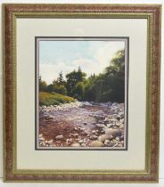 Richard Hobson - Sparkling Water and Stony Riverbed | watercolour