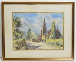 Ronald Lambert Moore - Rutford Church | watercolour