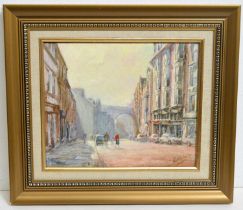 Walter Holmes - A view down Dean Street, Newcastle-Upon-Tyne | oil