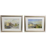 Alan Reed - Two Views of Ponteland | watercolour