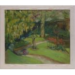 Cecil Drake - Spring Garden with Laburnum and Tulips | oil