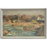 Thomas William Pattison - River and Rocks | oil