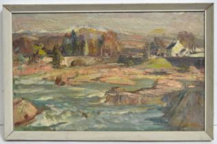 Thomas William Pattison - River and Rocks | oil