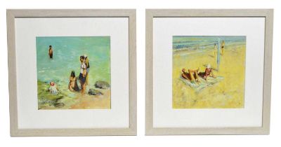 Peter Collins - Fig Tree Bay, Cyprus; a pair of views | oil