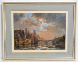 Walter Holmes - Durham at Dusk | pastel