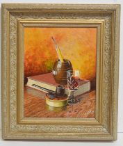 William Bird - Still Life with a Pipe and Port | oil