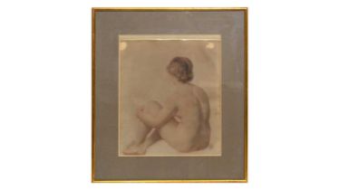 A. Tait - Seated Nude | pastel