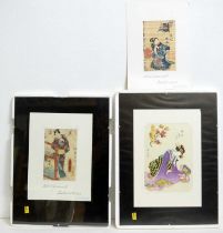 Utagawa Toyokuni III et al - Three Japanese woodblock prints