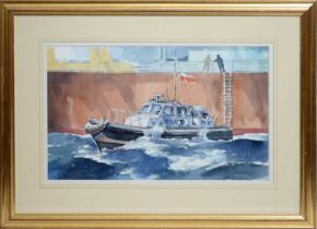 Tom Dack - Pilot Aboard | watercolour