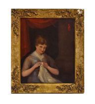 19th Century British School - Portrait of a Young Needlesmith | oil
