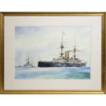 Tom Dack - Battleship Ceaser | watercolour