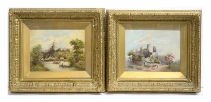 19th Century British School - Windsor Castle from the Thames, and another similar | oil