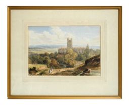 19th Century British School - Great Malvern Priory | watercolour