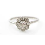 An early 20th Century diamond cluster ring