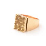 Jorgen Larsen, Denmark: a 14ct yellow gold ring