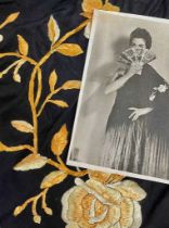 Avril's 1930's Japanese silk piano shawl