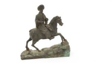 A late 19th Century patinated bronze sculpture