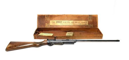 Webley Service air rifle MKII with box, canvas slip and pellets