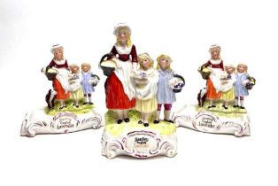 1920s Yardley 'English Lavender' counter-top advertising figures and soap dishes