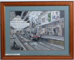 Arthur Gills - Blackburn Station, 1958 | watercolour