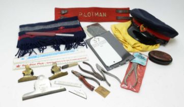 Railwayana including stationary, clothing and other items