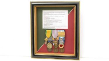 An anonymous group of medals awarded to Sg/Chef Legion 'r' 2e Regiment E'tranger're Parachutistes,