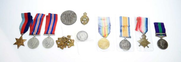 British medals and cap badges.