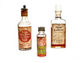 Early 20th Century hair lotions and tonics | including Art Deco "Brilliantine" for the auburn-haired