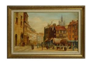 H. Linton - Newcastle Bigg Market | oil