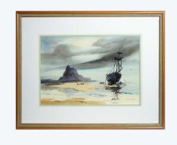 Ronald Lambert Moore - Holy Island | watercolour