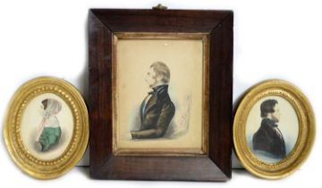 19th Century British School - A group of three portrait miniatures | watercolour