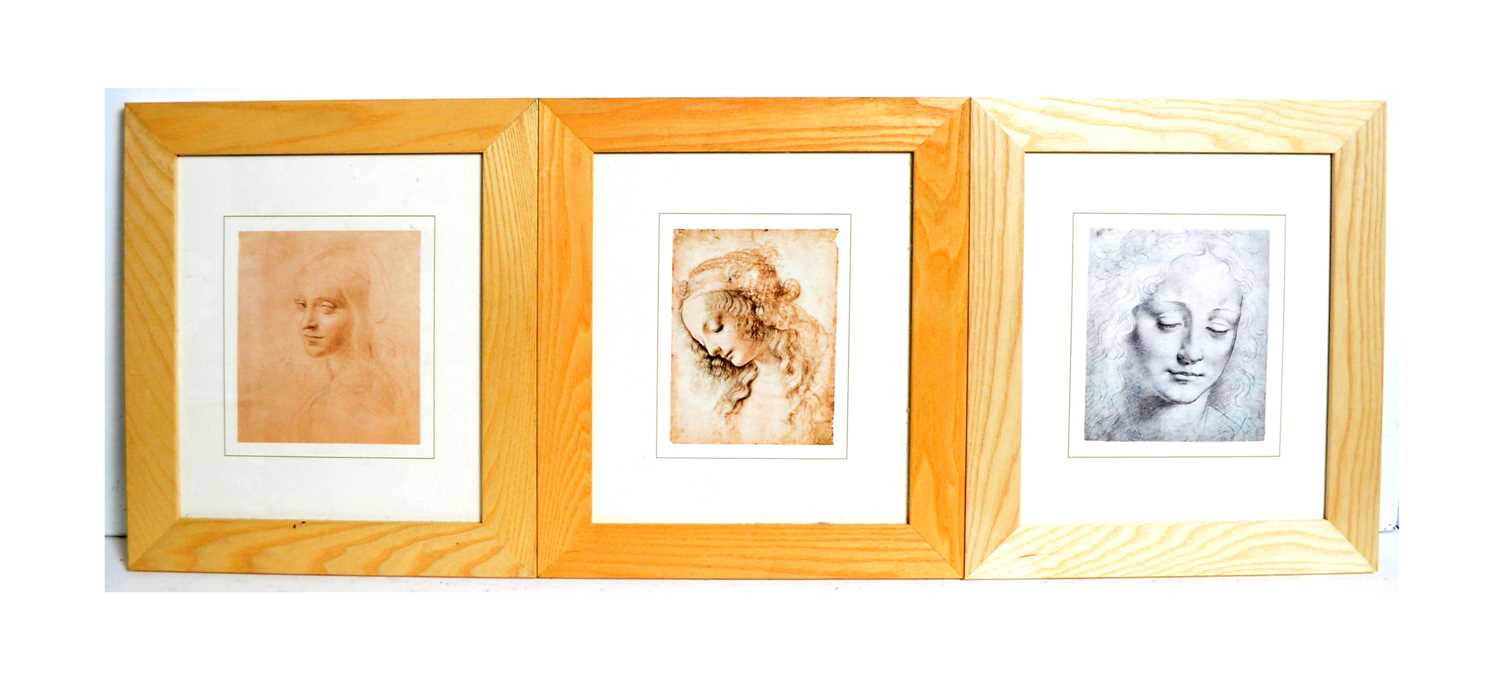 After Leonardo da Vinci - Three studies for the head of a young woman | giclee prints