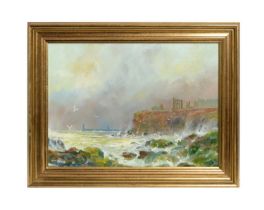 Terence "Terry" McArdle - King Edward Bay, with Tynemouth Priory in the Distance | oil