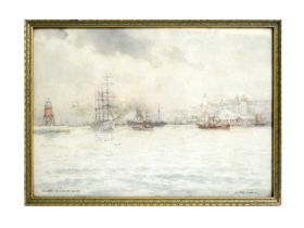 Victor Noble Rainbird - On the Tyne | watercolour