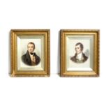 19th Century - Robert Burns & Sir Walter Scott; Victorian portraits | chromolithograph