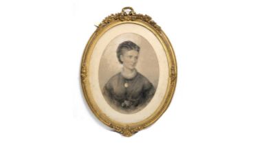 19th Century British School - Portrait of a Lady | pastel