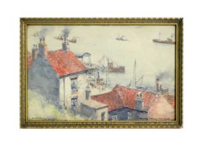 Victor Noble Rainbird - Drifters Leaving the Tyne | watercolour