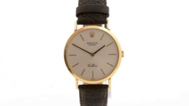 Rolex Cellini: an 18ct yellow gold cased manual wind wristwatch