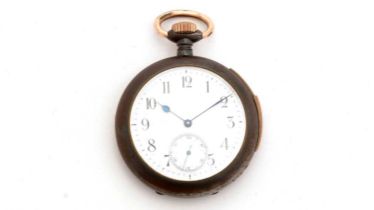 Stauffer & Co, Switzerland: an early 20th Century gun-metal cased repeater pocket watch