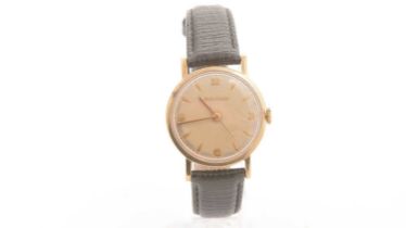 Jaeger LeCoultre: a 9ct yellow gold cased manual-wind wristwatch