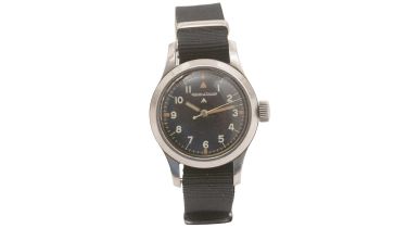 Jaeger LeCoultre: a steel cased manual wind military wristwatch