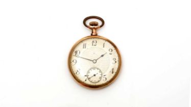 A 9ct yellow gold cased open faced pocket watch