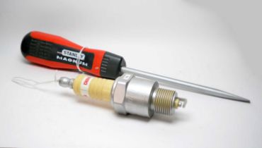 Model Stanley Magnum screwdriver and Champion spark plug