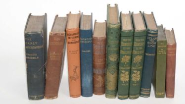 A collection of hardback books relating to mountaineering