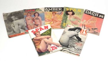 A group of mid-20th-century "Pin-Up" magazines