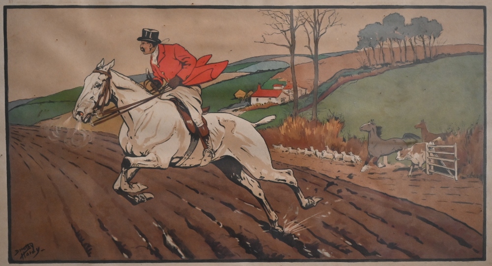 Dorothy Hardy - Set of six coloured hunting prints, 32 x 54 cm (6) - Image 6 of 22