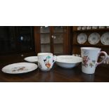 Five pieces of Shelley nursery china, printed with designs by Mabel Lucie Atwell