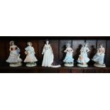 Ltd ed Royal Worcester figure 'Queen Elizabeth II' 1306/4500, to/w five other Royal Worcester