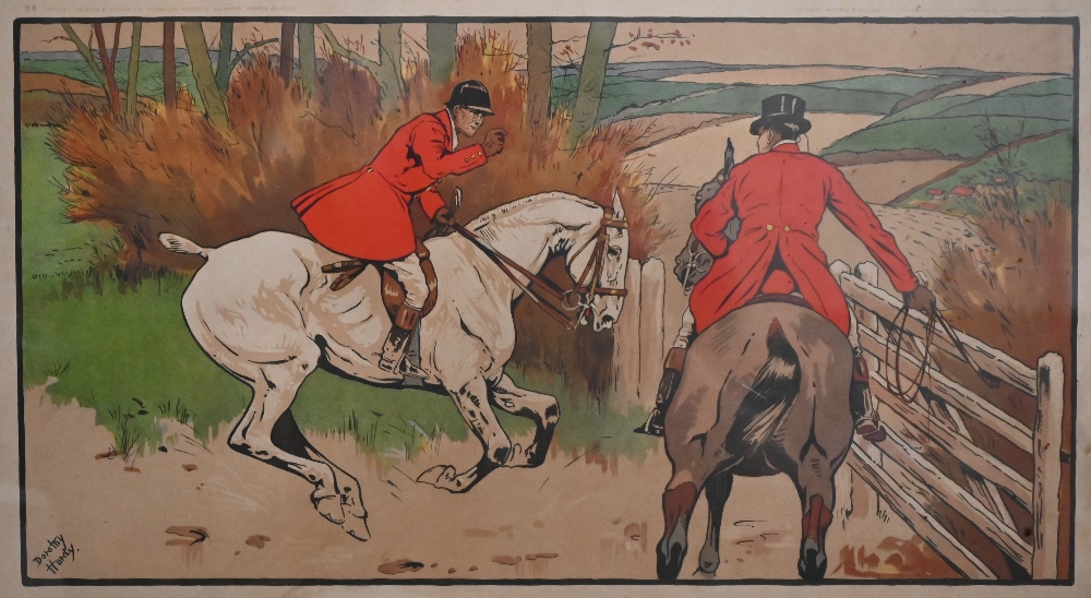 Dorothy Hardy - Set of six coloured hunting prints, 32 x 54 cm (6) - Image 9 of 22