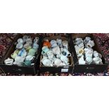 A large collection of ceramic shaving mugs (3 boxes)